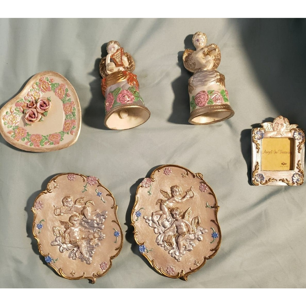 Vintage Angel Decor Set 6 Piece Ceramic